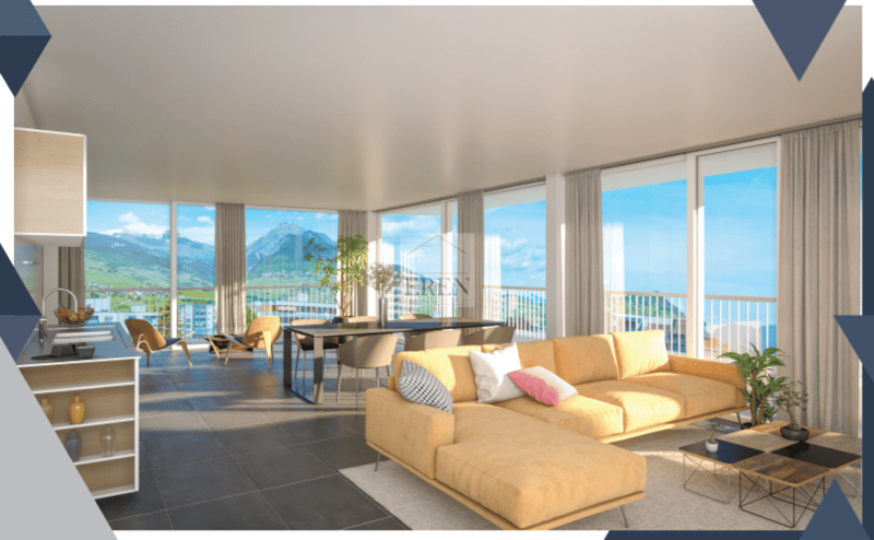Résidence Palladio à Conthey : Appartements neufs de standing du studio à l'attique 4,5 pièces