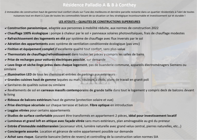 Les avantages / les atouts qualitatifs de la construction