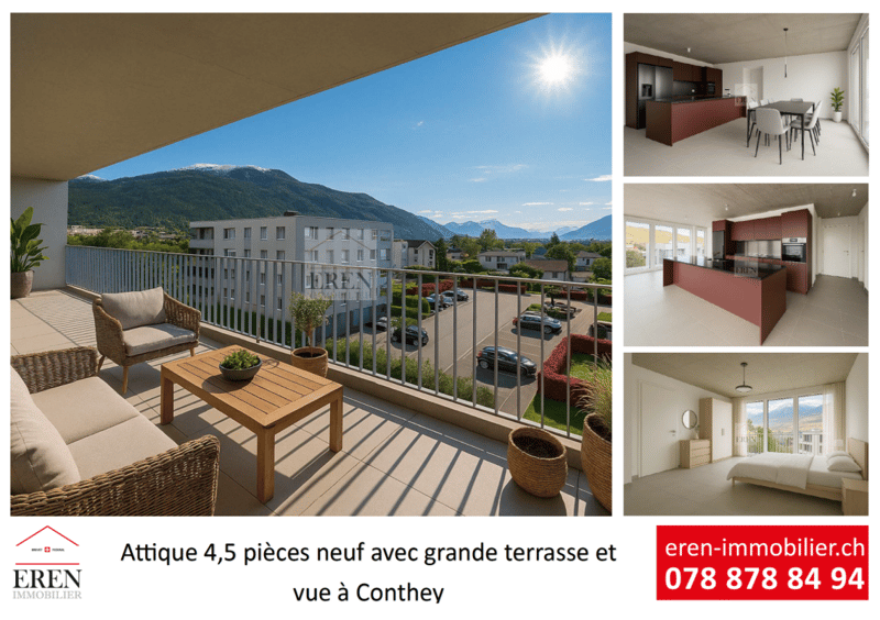 Attique neuf à vendre à Conthey