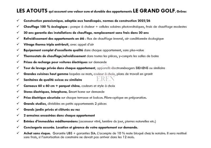 Promotion "Le Grand Golf" à Grône - Appartements neufs à vendre