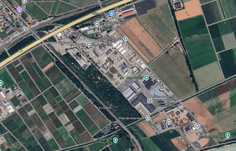 Terrain industriel en droit de superficie à Vétroz