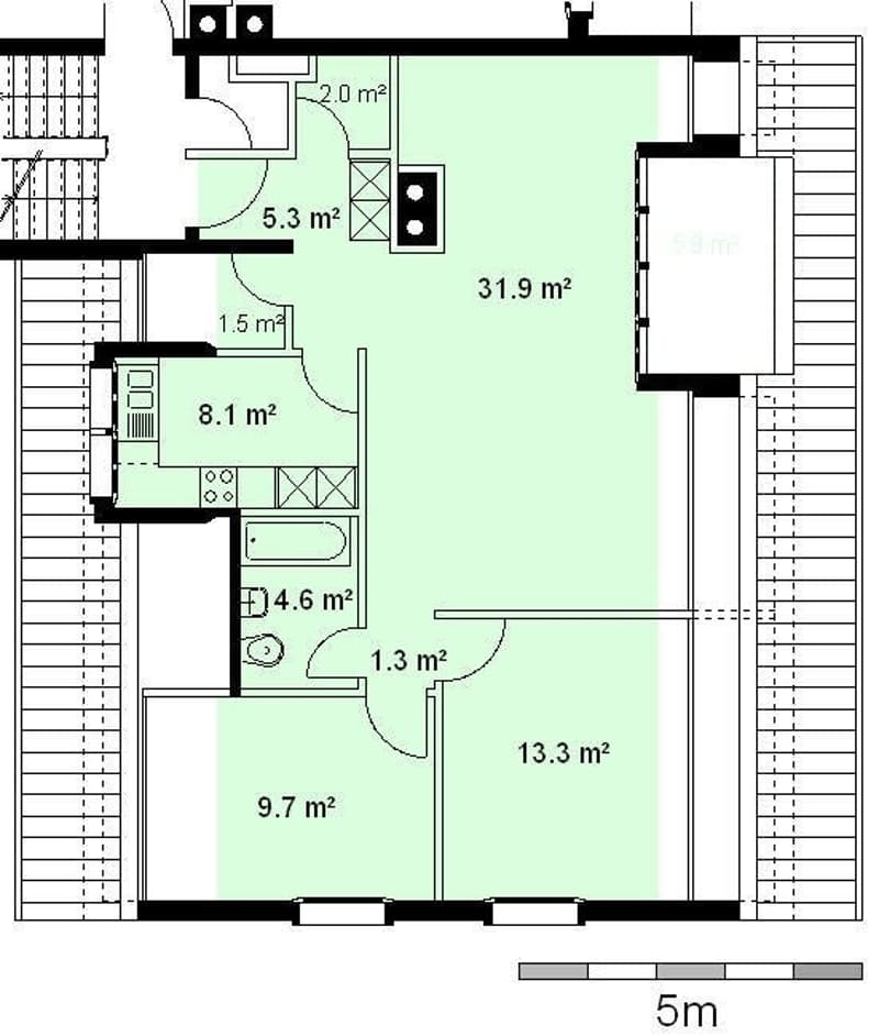 Charming 3.5-room attic apartment with fireplace in Bonstetten (2)