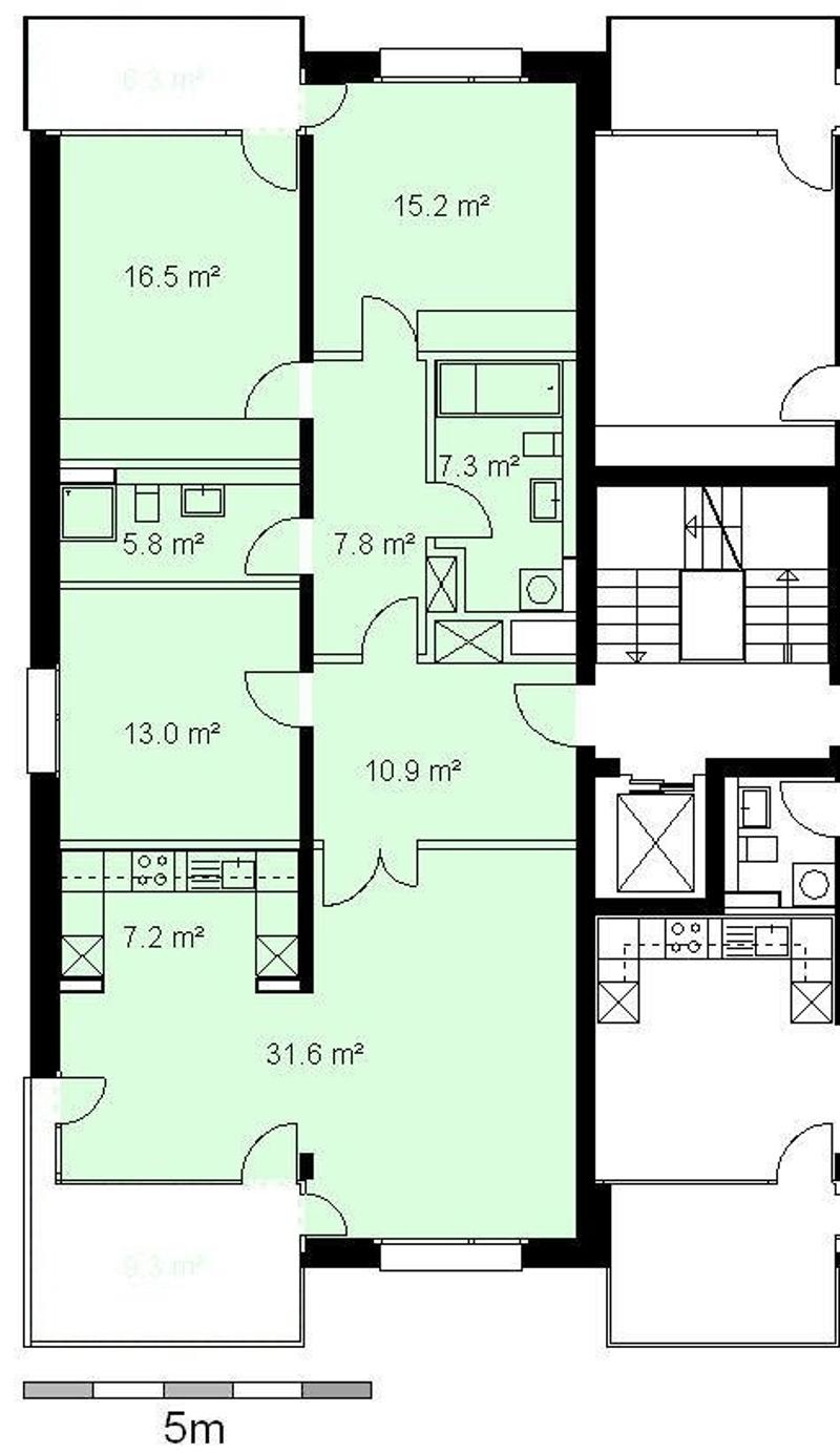 With two balconies, washing machine, tumble dryer, and two bathrooms! (12)