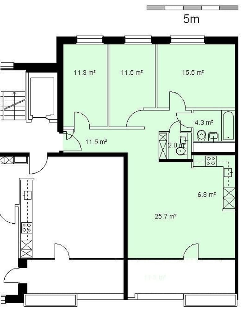 mit Lift, offener Küche, Geschirrspüler, Waschmaschine und Balkon (9)