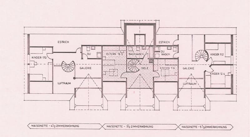 Grundriss obere Etage