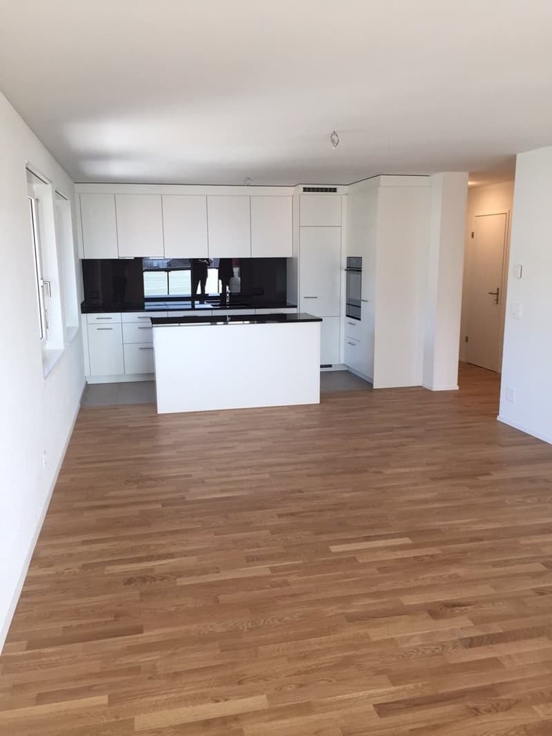 Küche mit Wohnzimmer