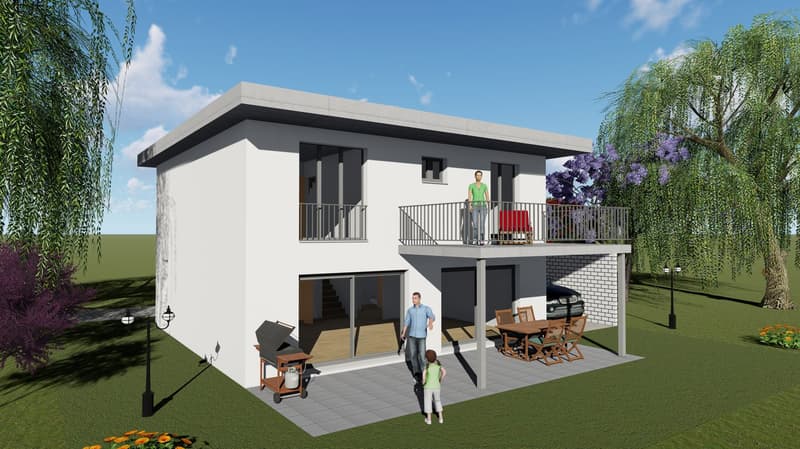Casa unifamiliare moderna a Gunzgen, tetto piano con DV – Costruzione nuova 2026 (2)