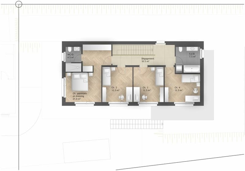 Villa individuelle 5.5 pièces à Corminboeuf - Lot C (5)