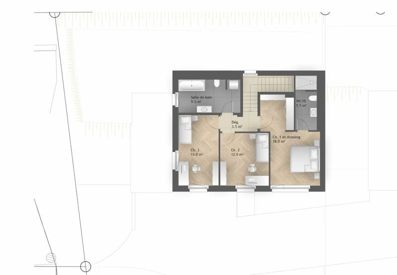Villa individuelle 5.5 pièces à Corminboeuf - Lot A (5)