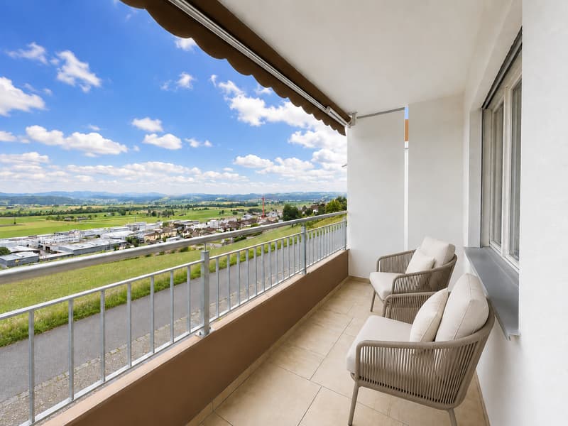 Balkon und Aussicht
