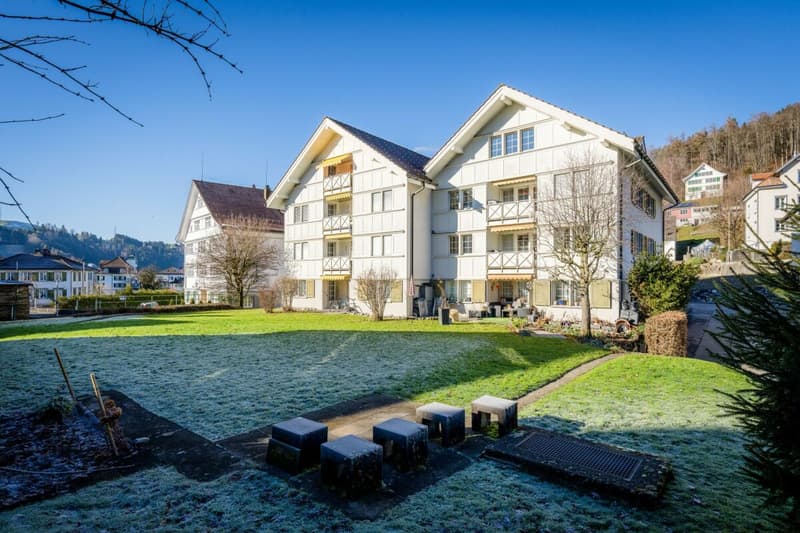 Appartement lumineux 1.5 pièces avec un siège dans le jardin (6)