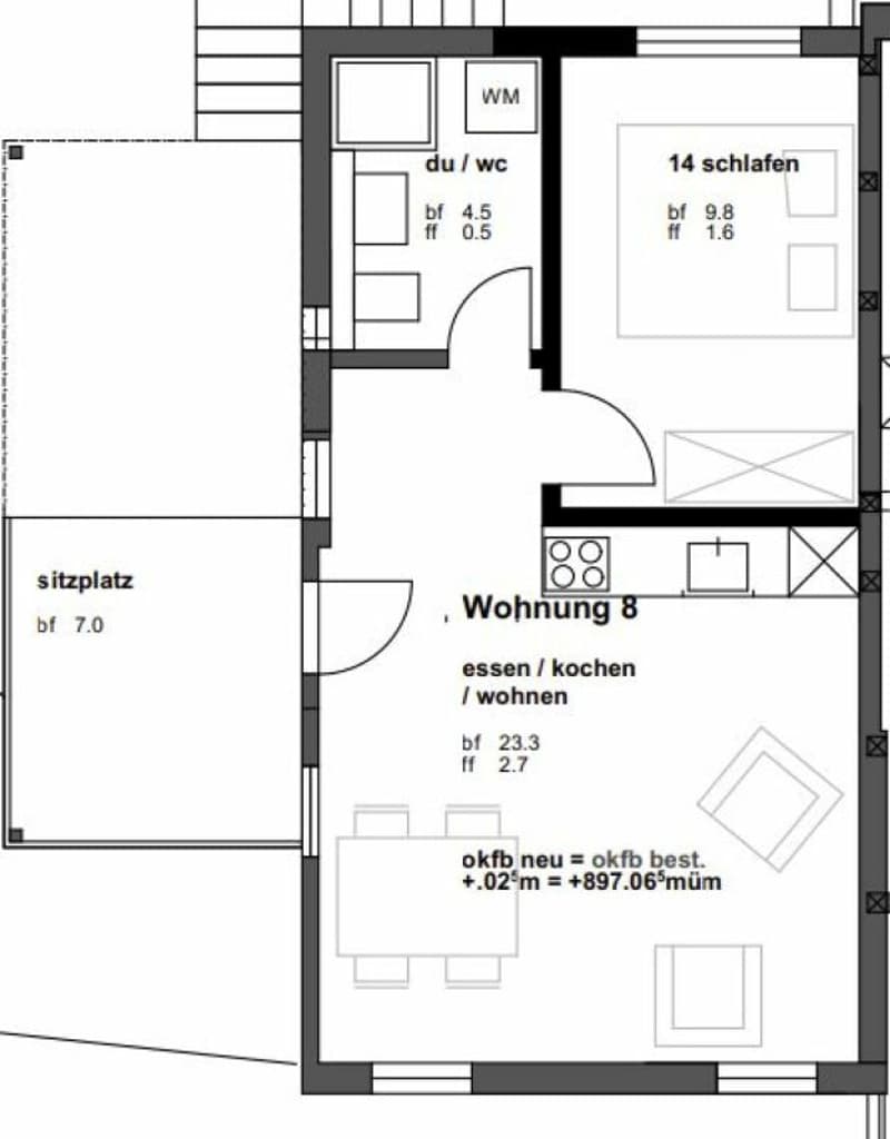 Ampio appartamento 2.5 locali con terrazza (8)