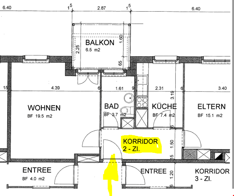 Grosszügige 3-Zimmerwohnung mit Balkon (16)