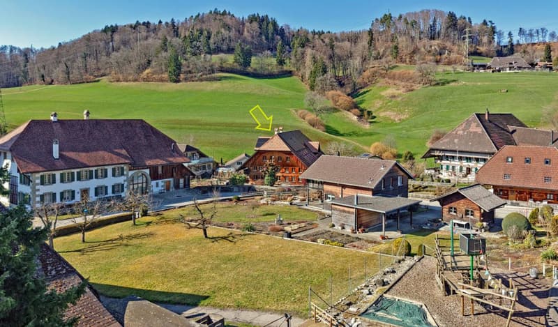 Situato in modo splendido su un grande terreno - enorme appartamento in mansarda con casa aggiuntiva e un giardino molto grande (7)