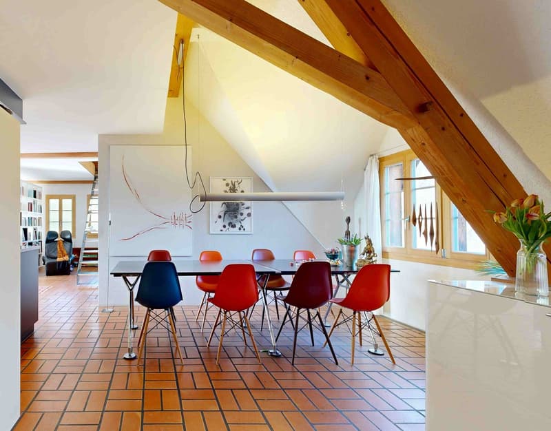 Situato in modo splendido su un grande terreno - enorme appartamento in mansarda con casa aggiuntiva e un giardino molto grande (16)