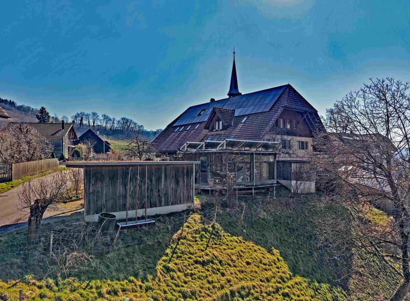 Situato in modo splendido su un grande terreno - enorme appartamento in mansarda con casa aggiuntiva e un giardino molto grande (5)