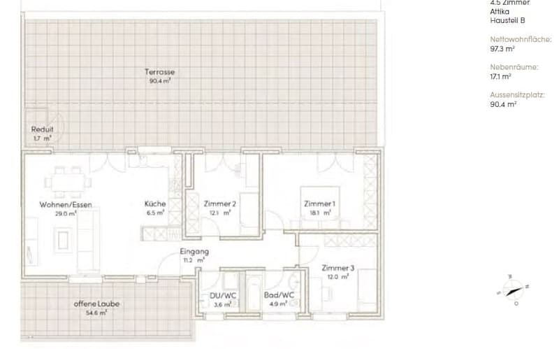 4.5 Zimmer Attika Wohnung (3)