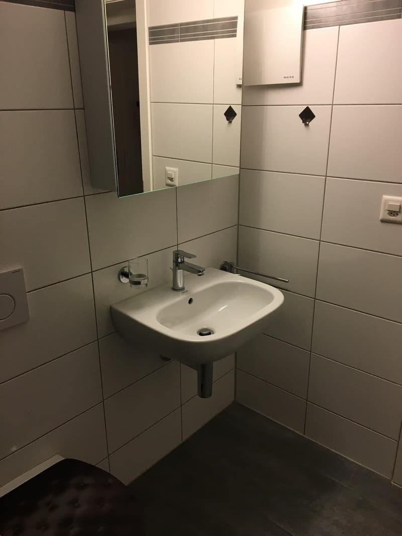 Modernes, schönes Badezimmer mit gut gewählten Keramikplatten