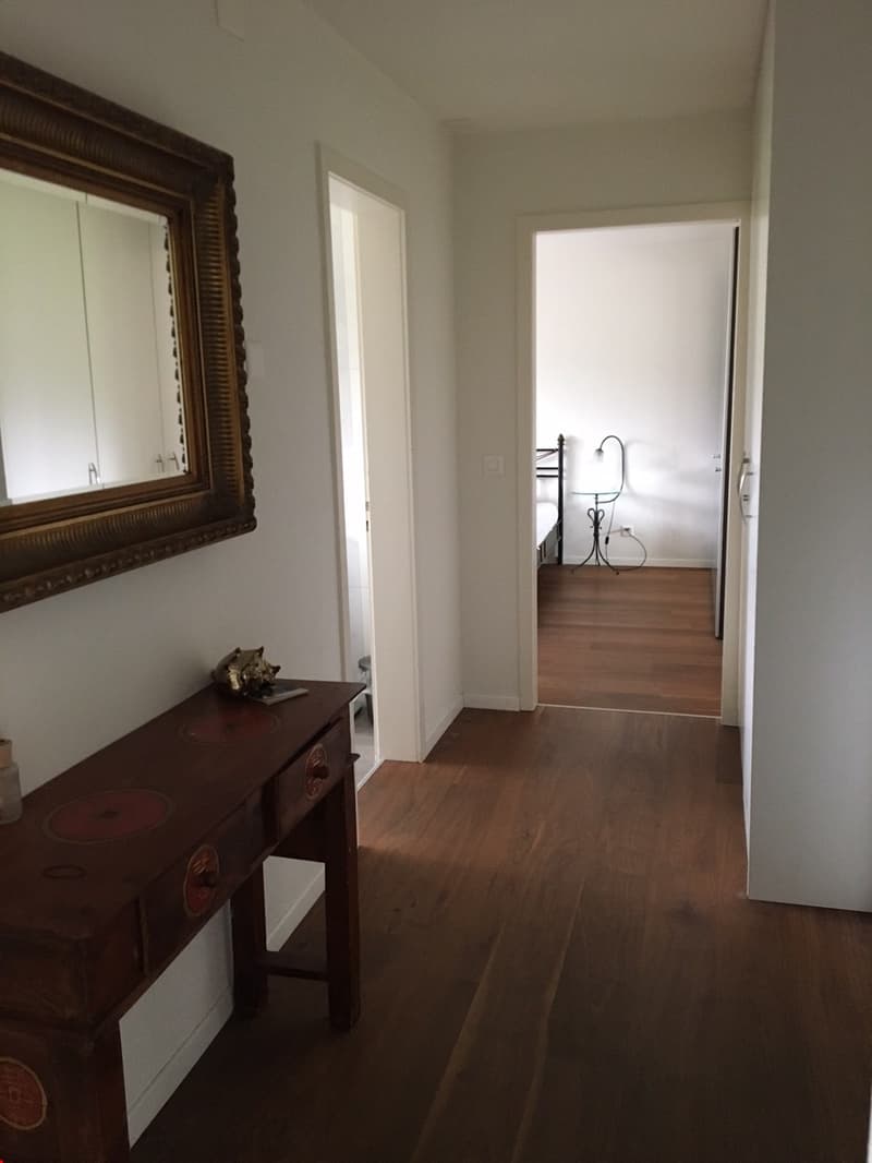 Blick vom Eingangsbereich in Richtung Wohnzimmer