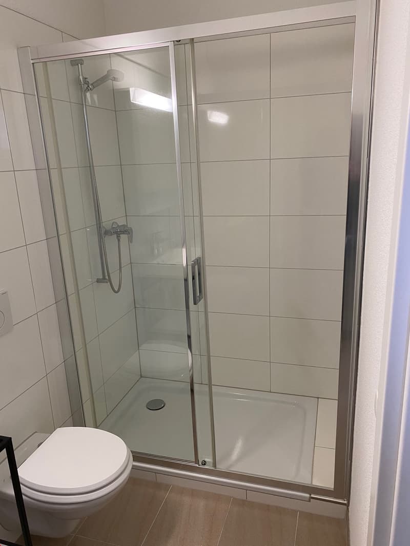 Schöne, grosse Dusche mit Glastüre