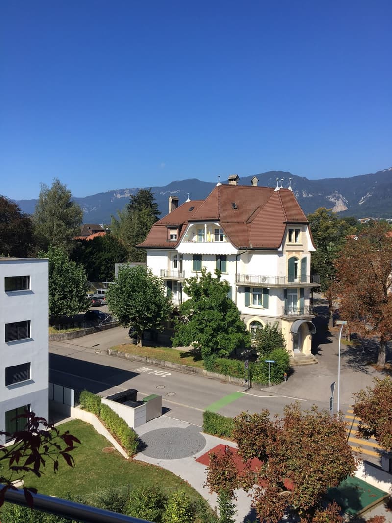 Schöner Ausblick von der Wohnung in Richtung Weissenstein