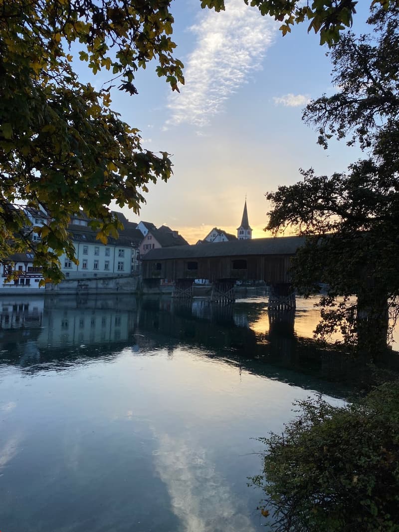 Geniales Städtchen Diessenhofen, Holzbrücke nach Deutschland und Rheinbäder in unmittelbarer Nähe