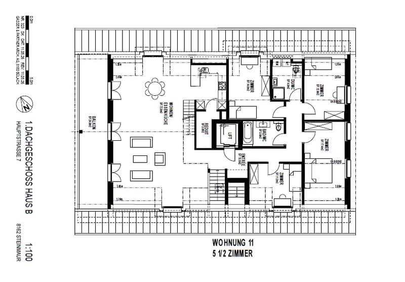 Modern 5.5-room attic maisonette apartment with balcony in Steinmaur (4)