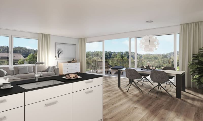 Projet de construction neuve «Im See II», 8187 Weiach / Appartement en attique 3,5 pièces avec terrasse (3)