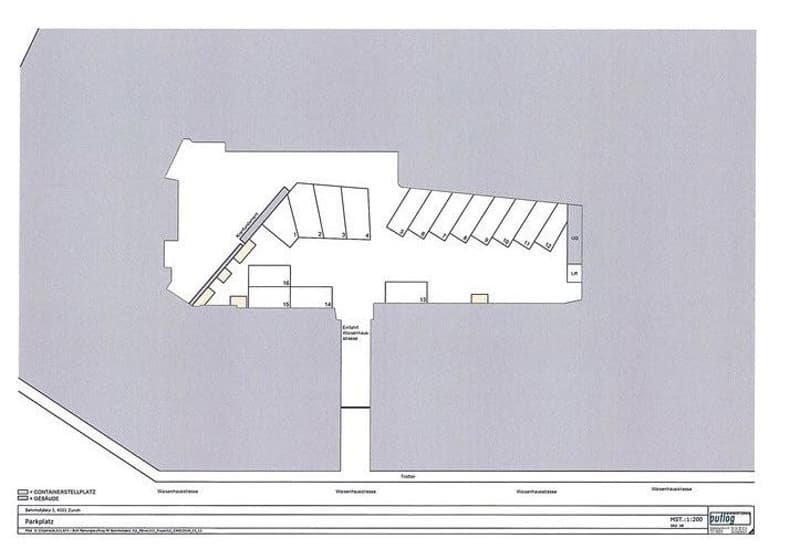Grundrissplan Parkplatz