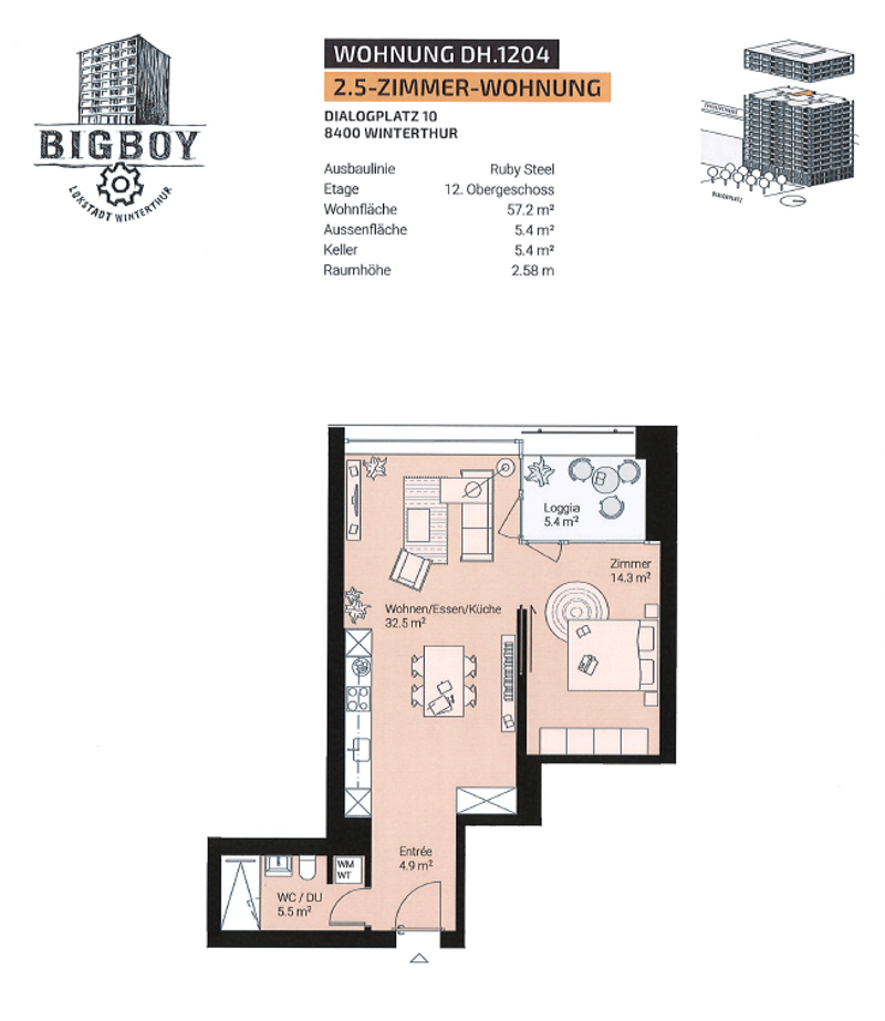 Moderne 2.5-Zimmerwohnung in der Lokstadt (7)
