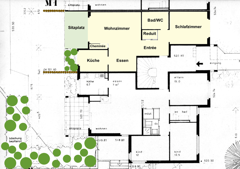 Gemütliche 2.5 Zimmerwohnung mit Cheminée und Sitzplatz im Grünen (8)