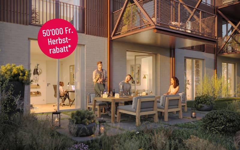 Stilvolle Gartenwohnung mit sonnigem Sitzplatz. (1)