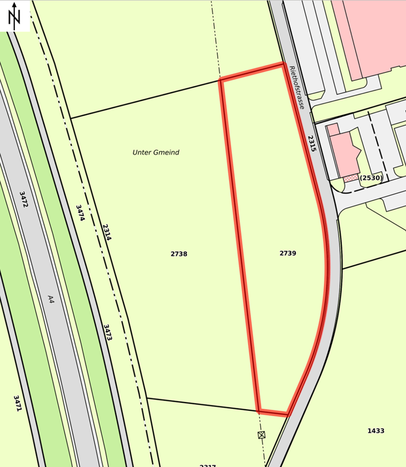 Gewerbebaulandgrundstück (7'122 m2), Kat. 2739, Riethofstrasse, 8442 Hettlingen (4)