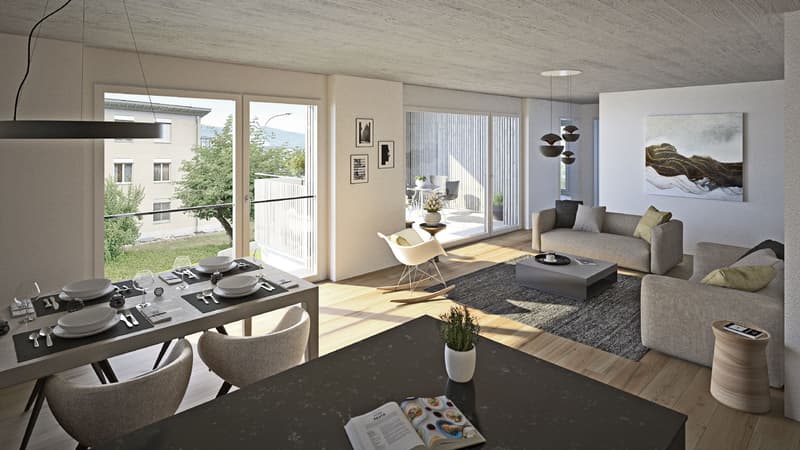 Neubauwohnung: 4.5-Zimmer-Eigentumswohnung im Erdgeschoss (3)
