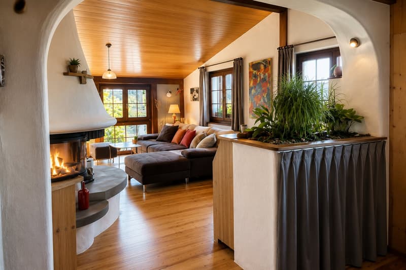 Incantevole chalet individuale di 5 locali con 3 garage e magnifico giardino – Prez-vers-Siviriez (2)