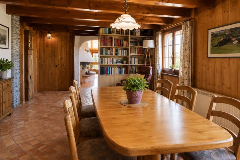 Incantevole chalet individuale di 5 locali con 3 garage e magnifico giardino – Prez-vers-Siviriez (5)