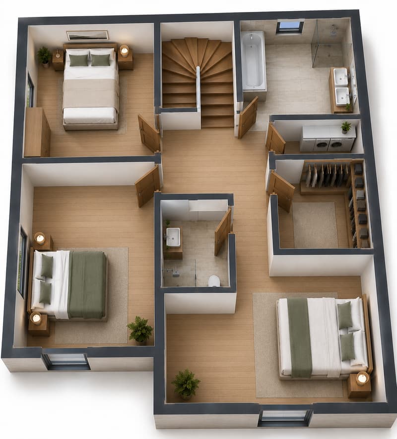 Magnificent semi-detached villas with 5.5 rooms for sale on plan in Chénens (3)