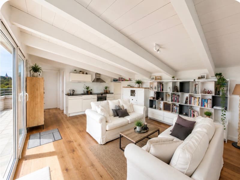 SUPERBE 4.5 PIÈCES AVEC GRAND BALCON + STUDIO INDÉPENDANT EN OPTION À ROSSENS (FR) (5)