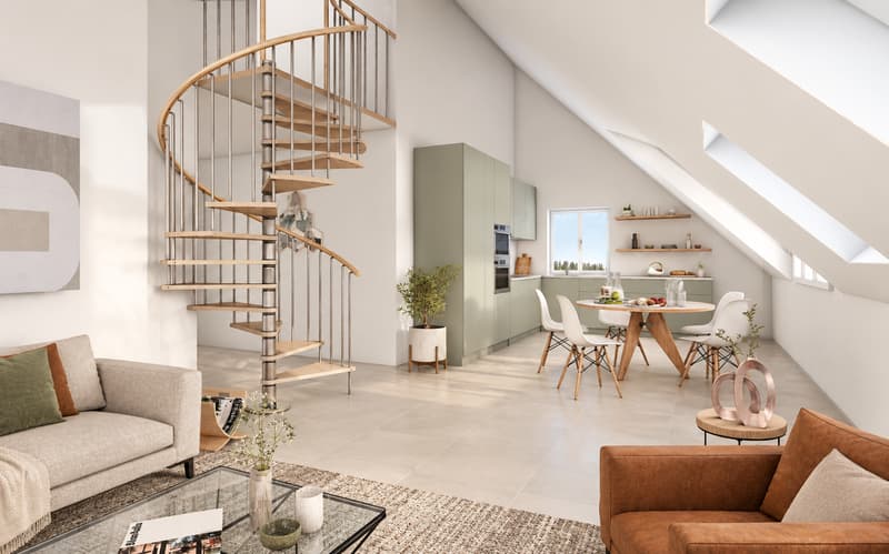 Visualisierung Dachgeschoss Wohnung 301