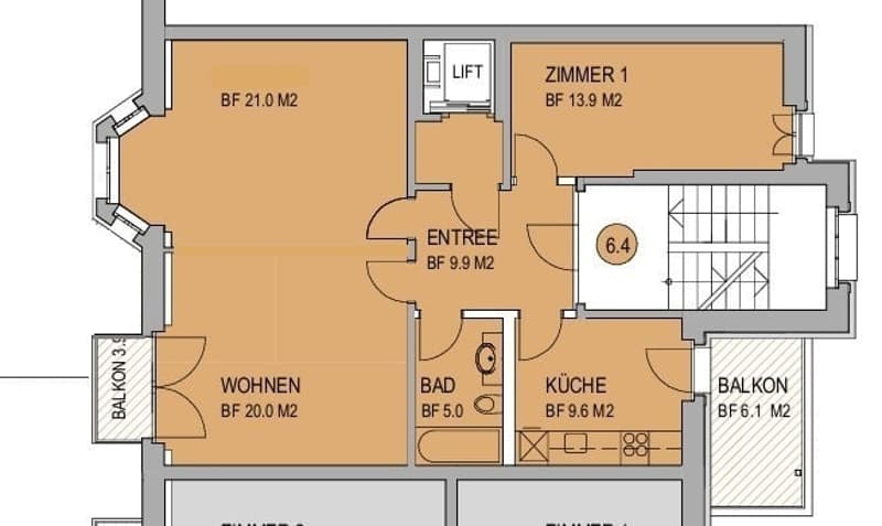 Living at Löwen Center Lucerne - Spacious, bright 2.5 room apartment for rent (10)