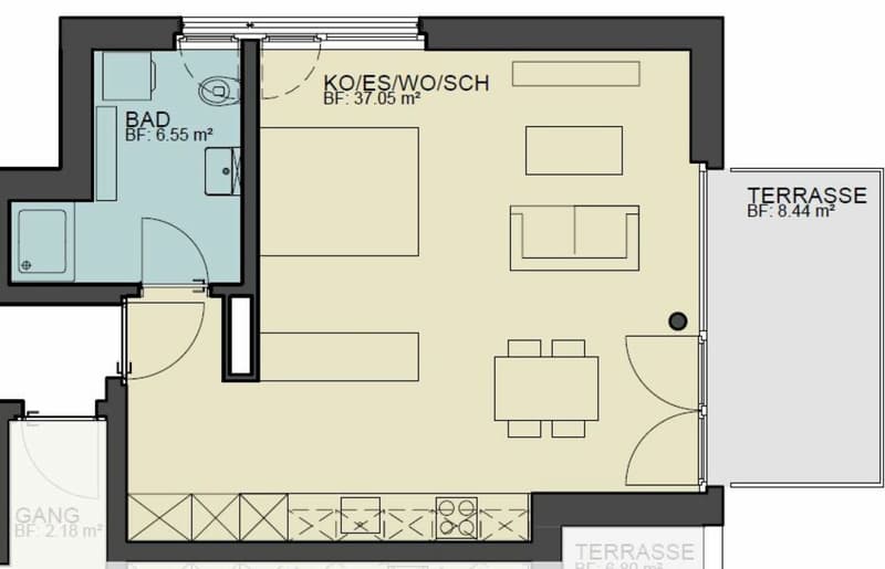 Modern 1.5-room apartment (5)
