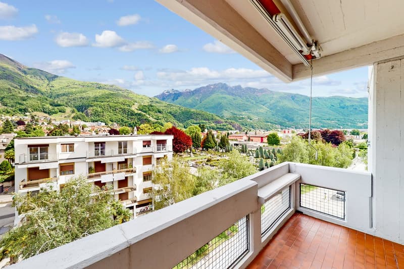 Luminoso con vista aperta sui castelli di Bellinzona (1)