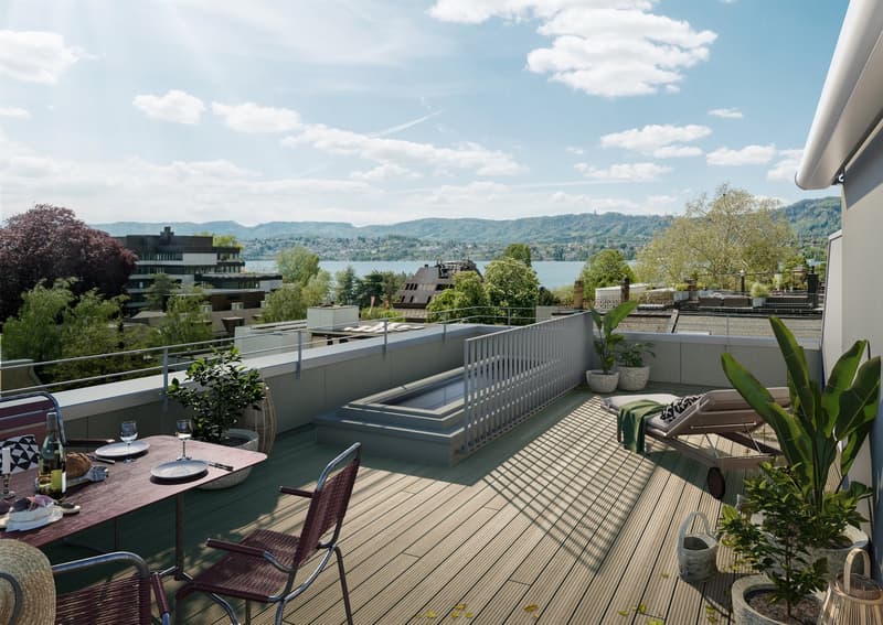 Appartamento single moderno a Zurigo con terrazza sul tetto spaziosa! (3)