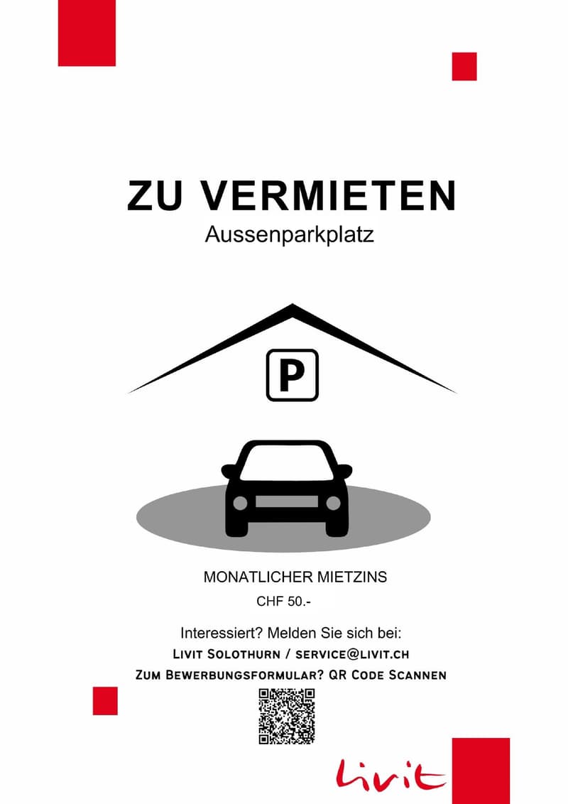 Parcheggio esterno nel cuore di Gränichen? Cerchiamo, trovato. (1)
