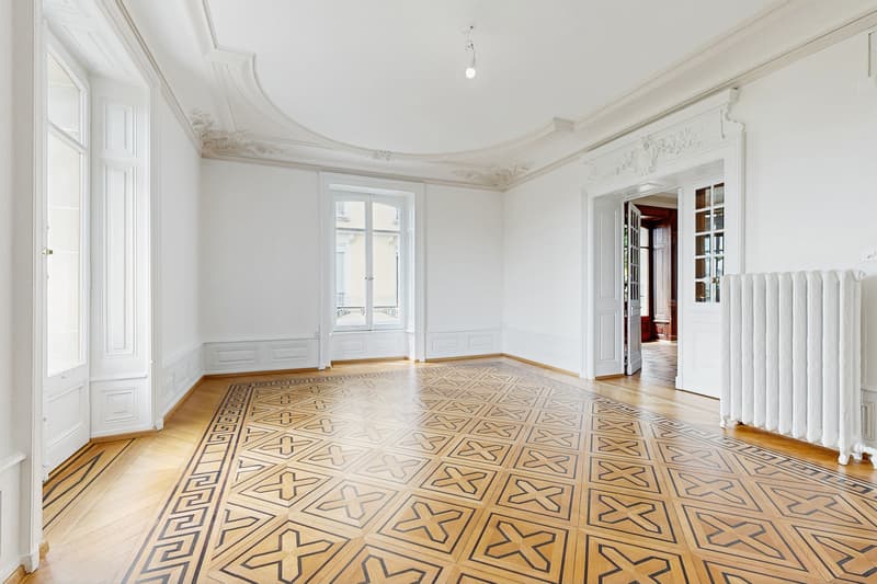 Haussmannian apartment of exception with garden in the center of Lausanne (1)
