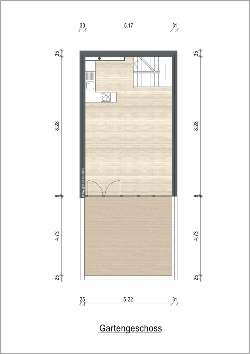 Grundriss Gartengeschoss