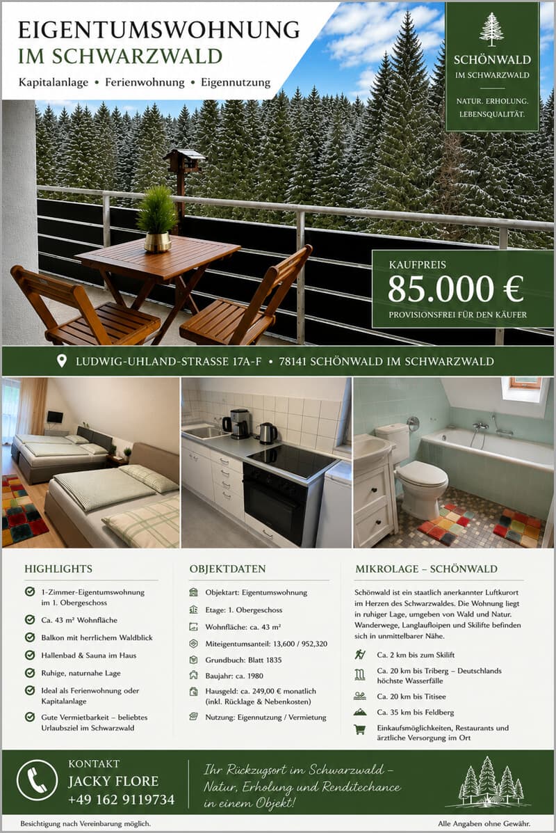 1 Zimmer Schönwald