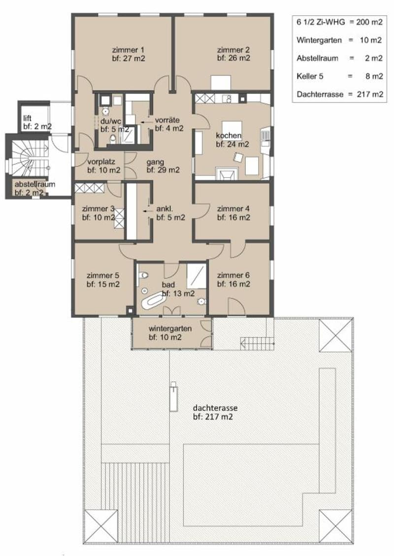 Jewel - 6.5 room apartment, fully renovated with 200m2 roof terrace (16)