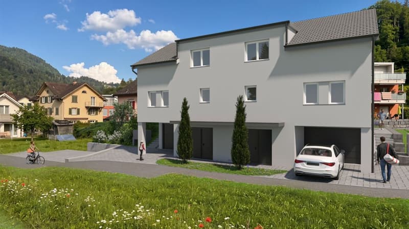 Projet de construction neuve - maison mitoyenne à deux familles dans un emplacement central avec aménagement sur mesure (3)