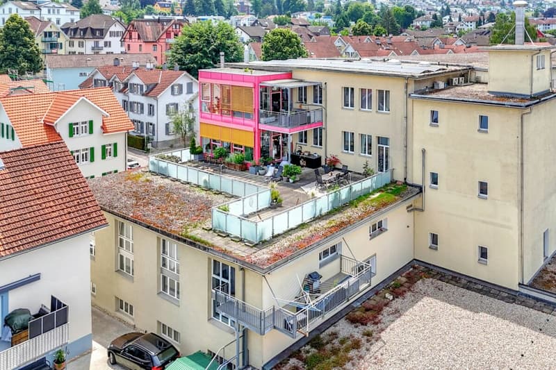 Stately residential and commercial building with two large apartments and versatile commercial space in a central location (59)